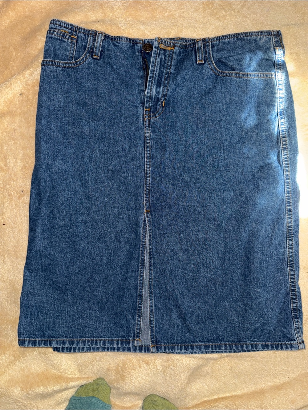Classic Blue Denim Jeans Skirt